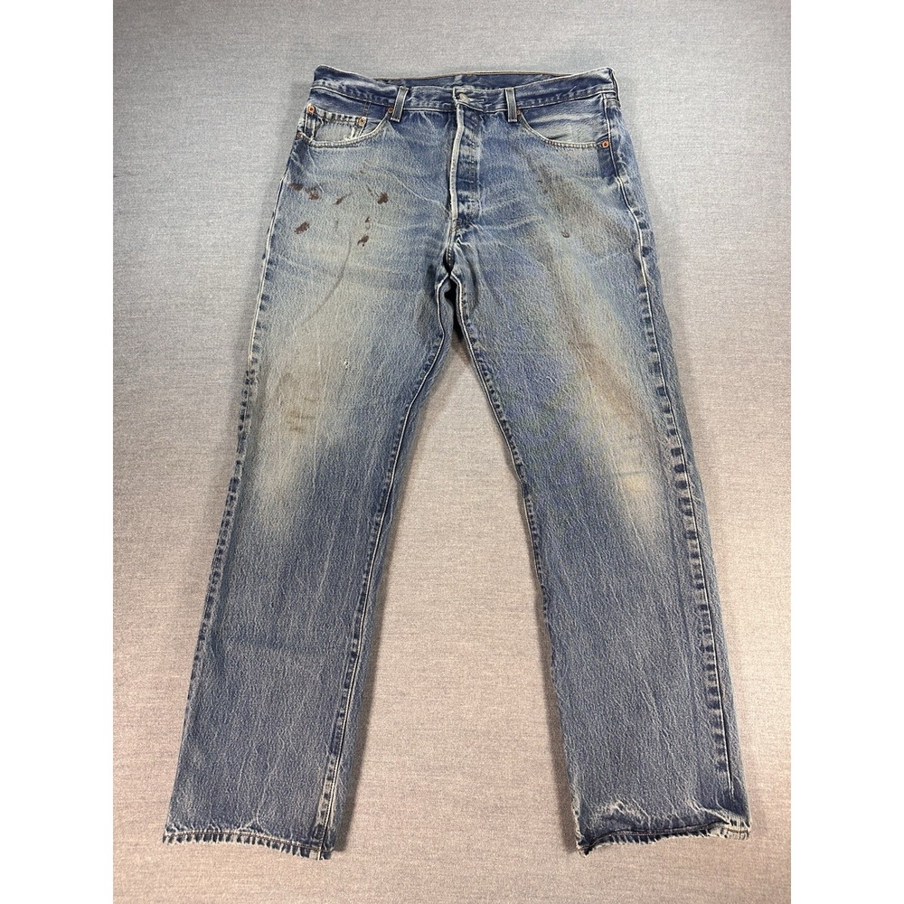 Vintage 2002 Levi's 501XX Jeans Mens W40 L38 Distressed Faded Y2K 00501-0000